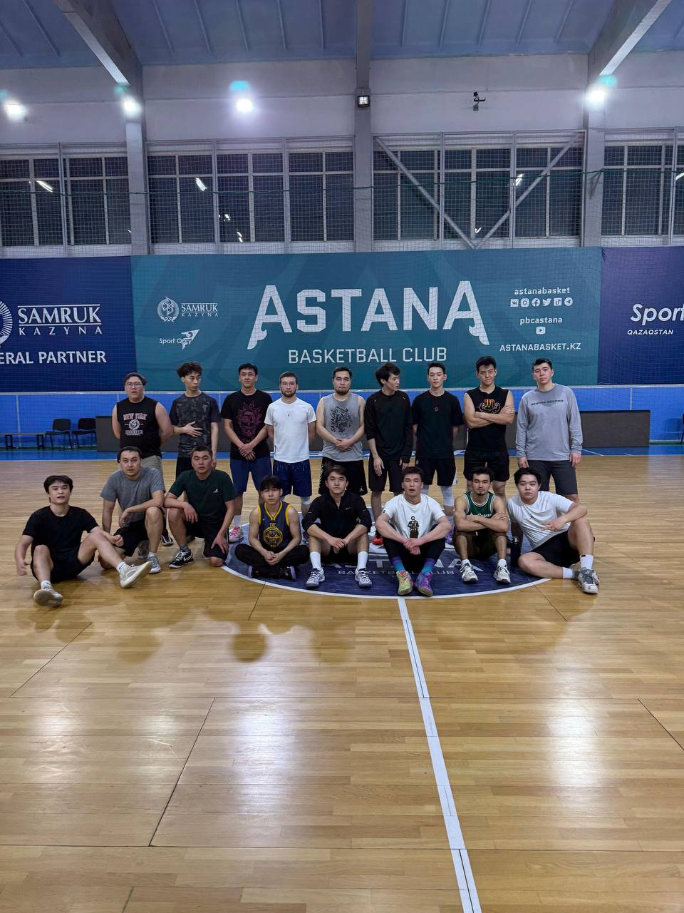 Игроки СПАРТЫ на паркете Astana Basketball Club